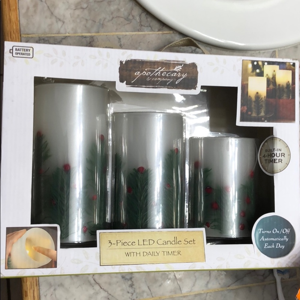 3-Piece LED candle set